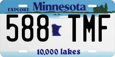 MN license plate 588TMF