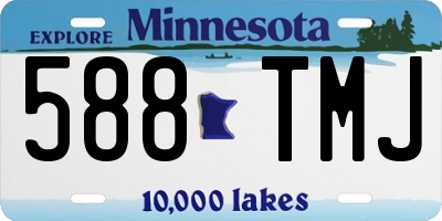 MN license plate 588TMJ