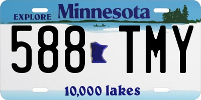 MN license plate 588TMY
