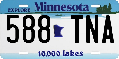 MN license plate 588TNA