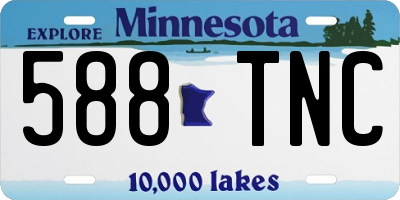 MN license plate 588TNC