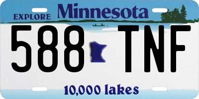 MN license plate 588TNF