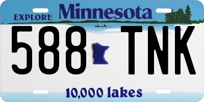 MN license plate 588TNK