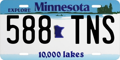 MN license plate 588TNS