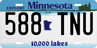MN license plate 588TNU