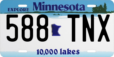 MN license plate 588TNX