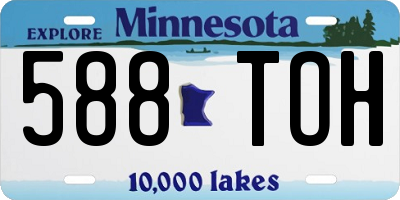 MN license plate 588TOH