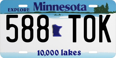 MN license plate 588TOK