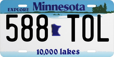 MN license plate 588TOL