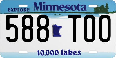 MN license plate 588TOO