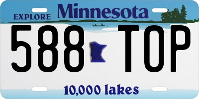 MN license plate 588TOP