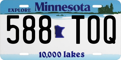 MN license plate 588TOQ