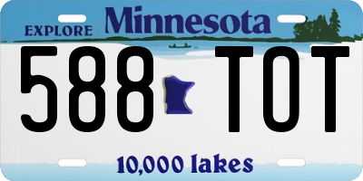 MN license plate 588TOT