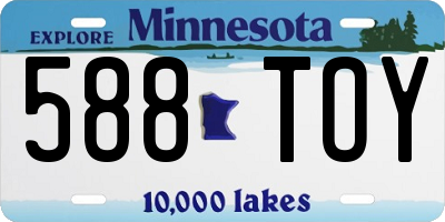 MN license plate 588TOY
