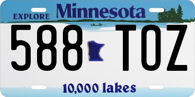 MN license plate 588TOZ