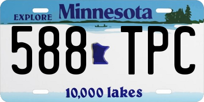 MN license plate 588TPC