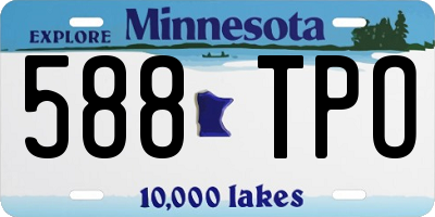 MN license plate 588TPO