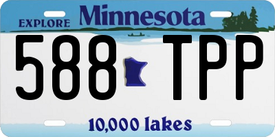 MN license plate 588TPP