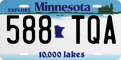 MN license plate 588TQA