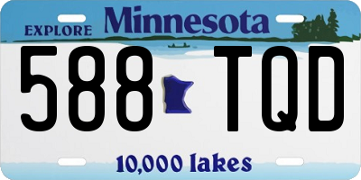 MN license plate 588TQD