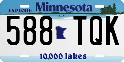 MN license plate 588TQK
