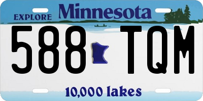 MN license plate 588TQM