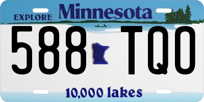 MN license plate 588TQO