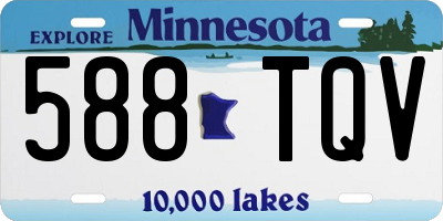 MN license plate 588TQV