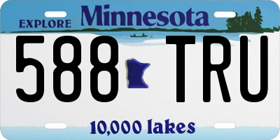 MN license plate 588TRU