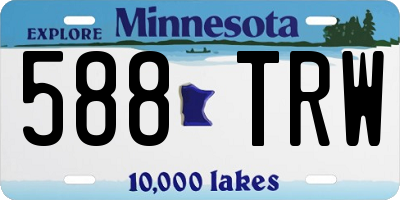 MN license plate 588TRW