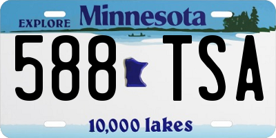 MN license plate 588TSA