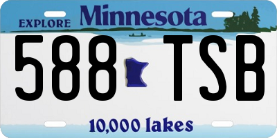 MN license plate 588TSB