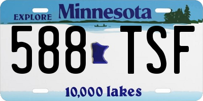 MN license plate 588TSF
