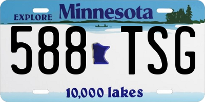 MN license plate 588TSG