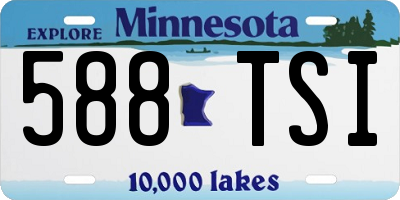 MN license plate 588TSI