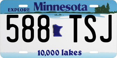 MN license plate 588TSJ