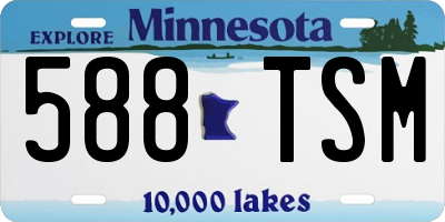 MN license plate 588TSM