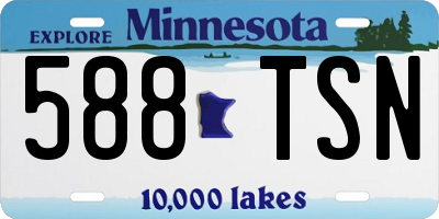 MN license plate 588TSN
