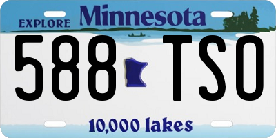 MN license plate 588TSO