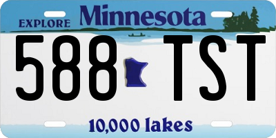 MN license plate 588TST