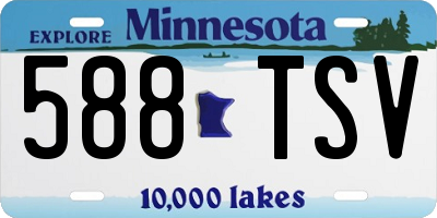 MN license plate 588TSV