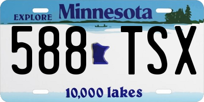 MN license plate 588TSX