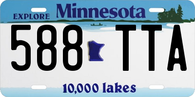 MN license plate 588TTA