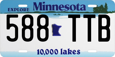 MN license plate 588TTB