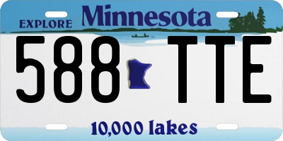 MN license plate 588TTE