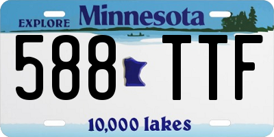 MN license plate 588TTF