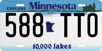 MN license plate 588TTO