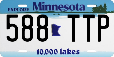 MN license plate 588TTP