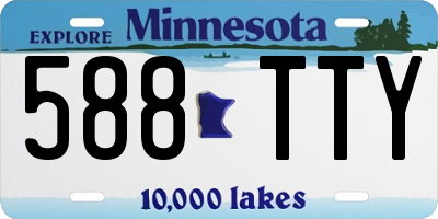 MN license plate 588TTY