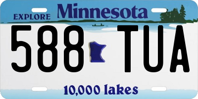 MN license plate 588TUA